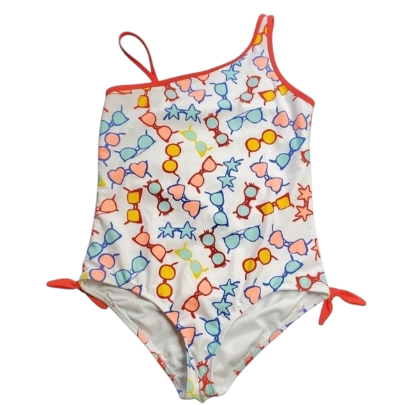 Lands' End Red and White One Piece Swim - Picture 1 of 4